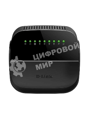 Роутер беспроводной D-Link DSL-2640U/R1A ADSL2+ черный ANNEX А