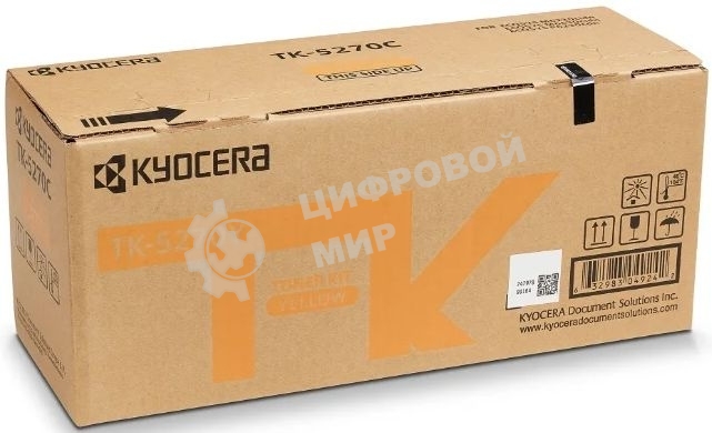 Картридж лазерный Kyocera TK-5270Y (1T02TVANL0) желтый для M6230cidn/M6630cidn/P6230cdn 6000 стр.