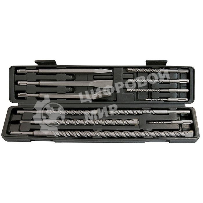 Набор буров Matrix по бетону, 5-6x110, 8-10-12x160, 14-16x210, 18x300, 20x450 мм, зубила, SDS PLUS