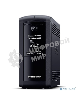 Источник бесперебойного питания UPS CyberPower VP1000EILCD Line-Interactive 1000VA/550W USB/RS-232/RJ11/45 (6 IEC С13)
