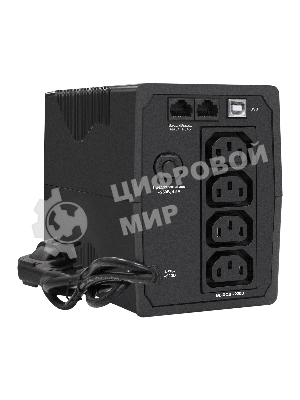Источник бесперебойного питания ExeGate EP285596RUS SpecialPro UNB-650.LED.AVR.C13.RJ.USB 650VA/360W, LED, AVR, 4*IEC-C13, RJ45/11, USB, черный