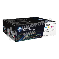 Картридж лазерный набор HP CF370AM № 305A голубой/пурпурный/желтый CLJ M451 (CE411A+CE412A+CE413A)