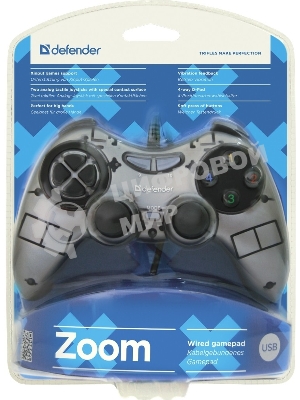Геймпад Defender Zoom USB Xinput, 10 кнопок, 2 стика