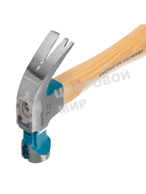 Молоток-гвоздодер Gross AMERICAN HICKORY 10414 200 г, угол 45 магнит обрезиненная рукоятка
