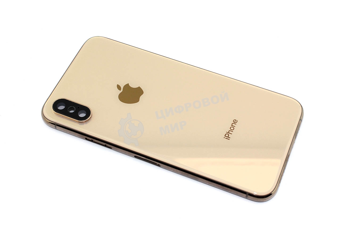 Задняя крышка (корпус) в сборе с рамкой для Apple iPhone Xs gold