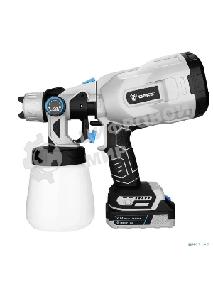 Краскопульт электрический аккумуляторный DEKO SG20DK Max, 20В, 800 мл, 1x3.0А·ч 083-1135