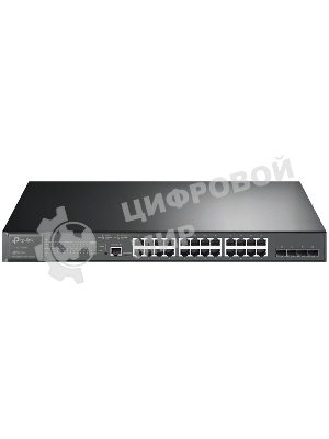 Коммутатор JetStream 28-port Gigabit L2+ Managed Switch with 24-port PoE+, PoE budget up to 384W, support SDN