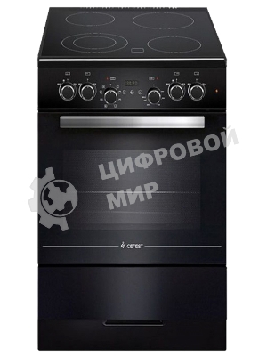 Плита электрическая Gefest ЭП Н Д 5560-03 0057 черный, конфорок 4 электрических, духовка 55 л, 50 см x 85 см x 58.5 см