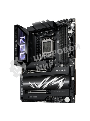 Материнская плата ASUS ROG CROSSHAIR X870E HERO, AM5, AMD X870E, 4xDDR5, 4xSATA, 5xM.2, 2xPCI-E 5.0 x16, 1xHDMI, 2xUSB-C (видео), 2x 5Gb LAN, 6xUSB-A 3.2 Gen 2, 2xUSB-C 3.2 Gen 2, 2xUSB4, 2x3.5 мм, 7.1, ATX