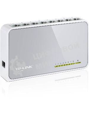 Коммутатор TP-Link SOHO TL-SF1008D Коммутатор 8-port 10/100M mini Desktop Switch, 8 10/100M RJ45 ports, Plastic case