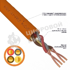 Кабель огнестойкий Rexant КПСнг(А)-FRLS 2x2x0,20 мм², бухта 200 м, 01-4907