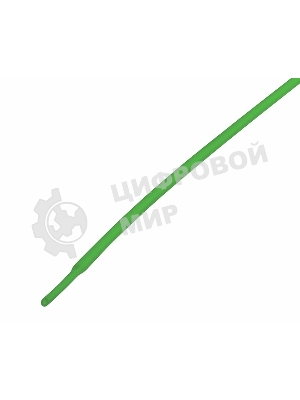 Термоусаживаемая трубка Rexant 1,0/0,5 мм, зеленая, упаковка 50 шт. по 1 м