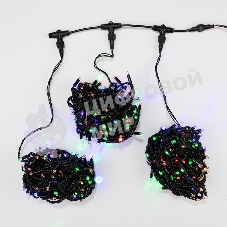 Гирлянда Neon-night LED ClipLight 24V, 3 нити по 20 м, свечение с динамикой, цвет диодов мульти