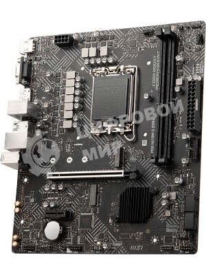 Материнская плата MSI PRO H610M-G, LGA 1700, Intel H610, 2xDDR5, 4xSATA, 1xM.2, 1xPCIe 4.0 x16, 1xPCIe 3.0 x1, 1xHDMI, 1xDP, 1xVGA, 1xRJ45 1Gb, 2xUSB-A 3.2 Gen 1, 4xUSB-A 2.0, 3x3.5мм, 7.1, mATX