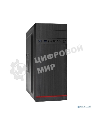 Компьютерный корпус Miditower ExeGate EX290190RUS AA-442U2-AA500 (ATX, AA500 8 см, 1хUSB+2хUSB 3.0, аудио, черный)