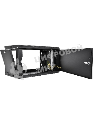 Шкаф телекоммуникационный настенный разборный ЦМО ЭКОНОМ 9U (600 x 650) дверь металл, черный (ШРН-Э-9.650.1-9005)