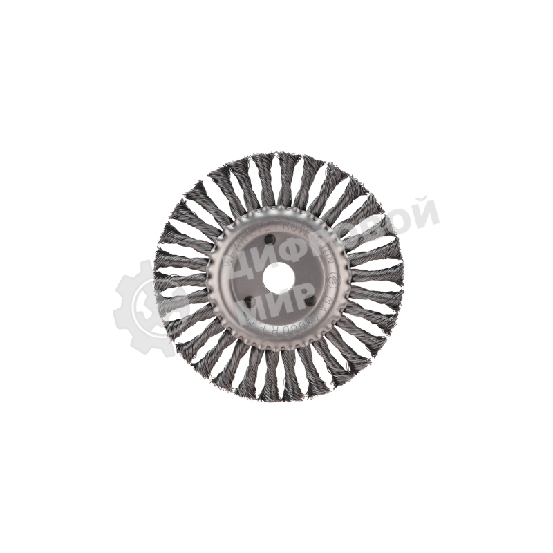 Щетка дисковая для УШМ Kranz крученая стальная проволока, 175мм, отв. 22,23мм