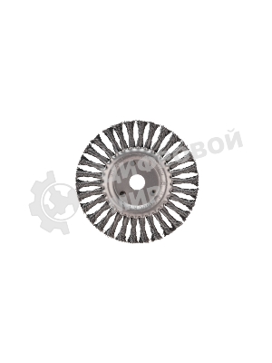 Щетка дисковая для УШМ Kranz крученая стальная проволока, 175мм, отв. 22,23мм