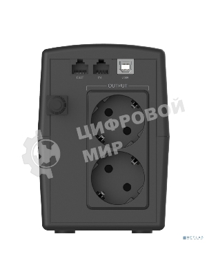 Источник бесперебойного питания CBR QTM-650T-2F-LCUC Line Interactive 650VA/360W 7Ah12V 2 x Shuko, HID-USB, RJ45/11