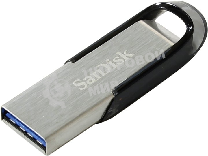 Флешка USB Sandisk CZ73 Cruzer Ultra Flair (SDCZ73-128G-G46), 128Gb, USB 3.0, R/W 150/45, серебристый/черный