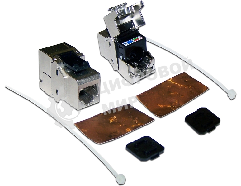 Модуль Keystone, RJ45, cat.6a, STP, 180 градусов