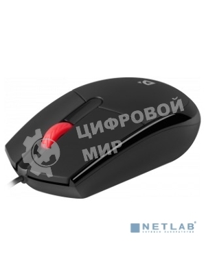Мышь проводная Defender Delta MM-523 черный, 1000 dpi, USB, кнопки - 3