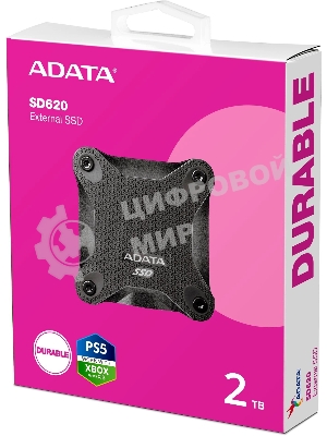 Внешний SSD ADATA SD620, 2TB, USB 3.2 Gen 2 Type-A, R/W 550/480, черный