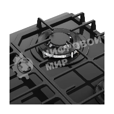 Варочная панель Kuppersberg FG 66 B газ, High-Tech, 59 см, автоматический электроподжиг, газ-контроль, форсунки под сжиженый газ, SABAF конфорки, чугунные решетки, цвет черный, цвет фурнитуры черный