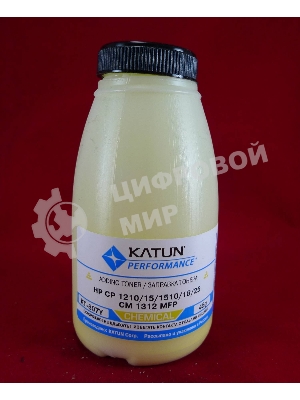 Тонер HP CP 1210/15/1510/18/25/CM 1312 MFP Yellow, химический (фл.45г.) Katun фас. Россия