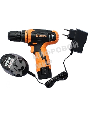 Дрель-шуруповерт Вихрь ДА-12Л-2к, 12 В, 2 Ач, 30 Нм, щеточный