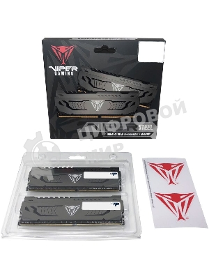 Оперативная память Patriot Viper Steel, DDR4, 64GB (2x32GB), 3600MHz, CL18, DIMM, радиатор, черный
