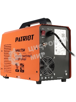Полуавтомат сварочный инверторный PATRIOT WMA 175M MIG/MAG/MMA, полуавтоматическая сварка в среде газа (MIG/MAG) стальной и флюсовой проволокой 0.6/0.8 мм, сварка электродом (MMA) до 4мм, сварочный ток в режиме MIG: 40-170А; сварочный ток в режиме MMA: 40-170А; ПВ при макс. токе: 60%