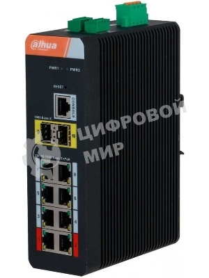 Коммутатор Dahua DH-IS4210-8GT-120 8x1 Гбит/с 2SFP 8PoE 120W управляемый