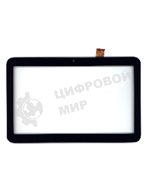 Сенсорное стекло (тачскрин) для Irbis TZ142. черное с рамкой