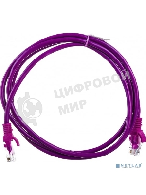 Патч-корд UTP Cablexpert PP12-1.5M/V cat.5e, 1.5 м, литой, многожильный, фиолетовый