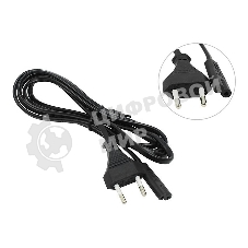 Кабель сетевой для блоков питания двухпиновый 1.2м (0,75mm) черный