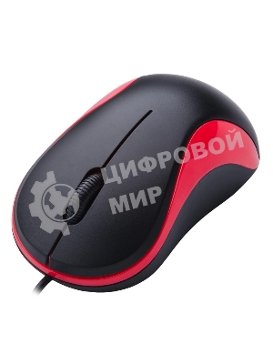 Мышь проводная Oklick 115S черный/красный, 1200 dpi, USB, кнопки - 3