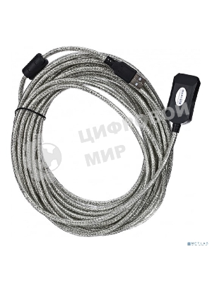 Кабель AM/AF USB2.0 10м AOpen удлинитель активный(с усилителем) USB2.0-repeater, ACU823-10M