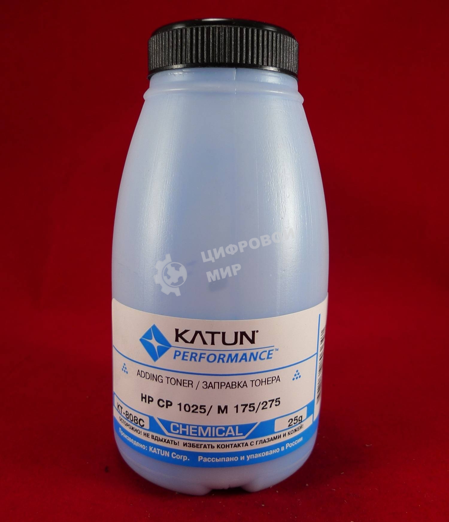 Тонер HP CP 1025/M 175/275 Cyan, химический (фл.25г.) Katun фас. Россия