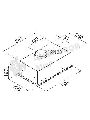 Вытяжка встраиваемая Maunfeld Crosby SINGL 60 нержавеющая сталь, 60 см, 850 куб. м/ч, 48 дБ