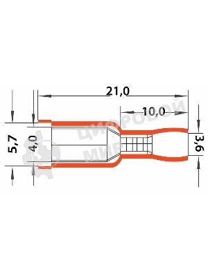 Разъем штекерный изолированный Rexant гнездо 4 мм 0.5-1.5 мм² (РШи-м 1.5-4/РШИм 1,25-5-4) красный