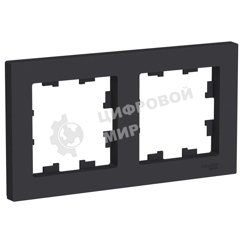Рамка 2-м AtlasDesign универс. карбон SchE ATN001002