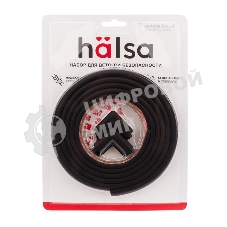 Набор: тонкая мягкая универсальная лента для крепления на острые края (NBR,14x4x2000 мм) + 4 мягкие насадки-протектора 