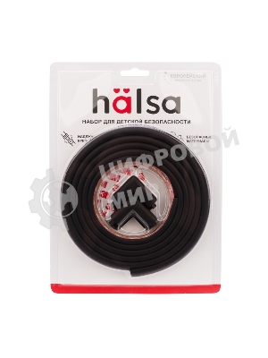 Набор: тонкая мягкая универсальная лента для крепления на острые края (NBR,14x4x2000 мм) + 4 мягкие насадки-протектора 