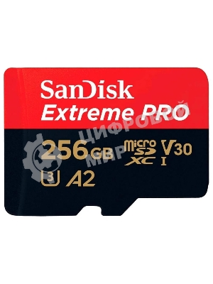 Флеш карта Sandisk Extreme Pro microSDXC 256Gb + SD Adapter + Rescue Pro Deluxe 200Mb/s