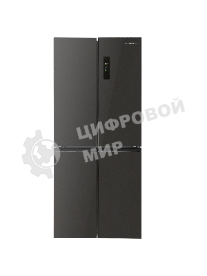 Холодильник Maunfeld MFF183NFSBE черная нержавеющая сталь трехкамерный инвертор 405л морозилка снизу