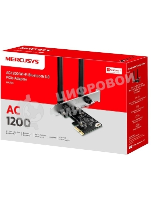 Wi-Fi Bluetooth PCI Адаптер Mercusys AC1200 Dual-Band Wi-Fi Bluetooth PCI Express Adapter