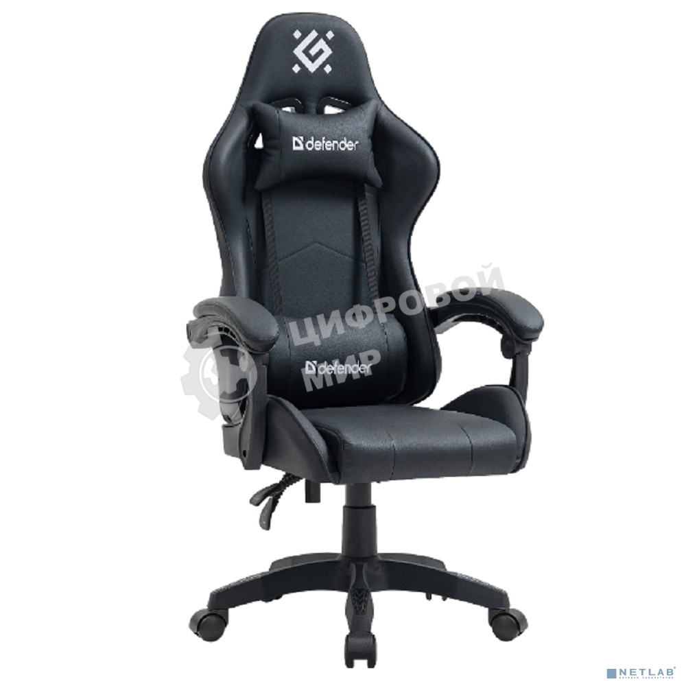 Кресло Defender Dayto черный, экокожа, 120 кг