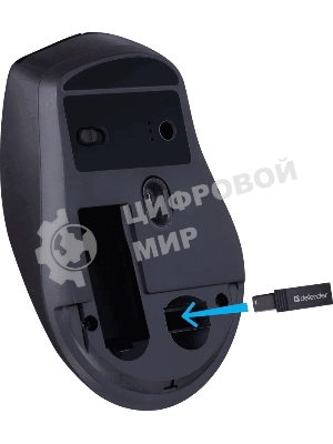 Мышь беспроводная Defender Effect X MS-095 черный, 1600 dpi, радиоканал, USB, кнопки - 6