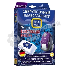 Комплект пылесборников Top House THN 2515 E сверхпр неткан 4шт д/пыл ELECTROLUX,PHILIPS